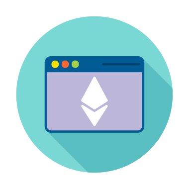 Ethereum Tarayıcı simgesi, vektör biçimi