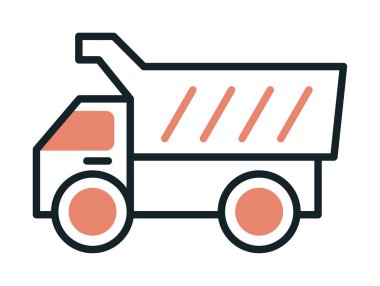 Vektör Tasarımı Çöp Kamyonu Simgesi Biçimi