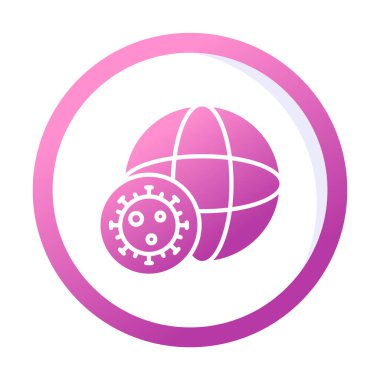 Basit salgın ikonu, vektör illüstrasyonu