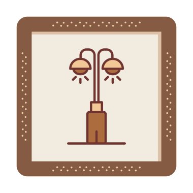 Park lambası simgesinin vektör illüstrasyonu