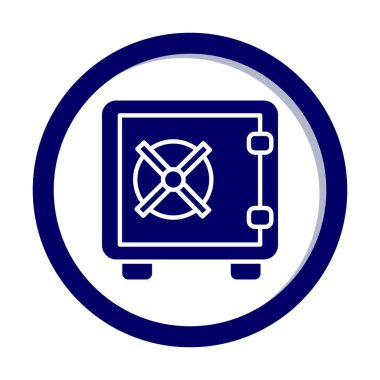 güvenli düz simge, vektör illüstrasyonu 