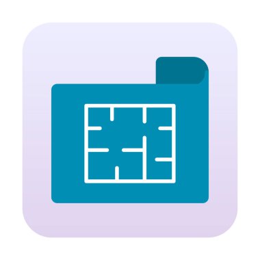 Ev Planı web simgesi, vektör illüstrasyonu