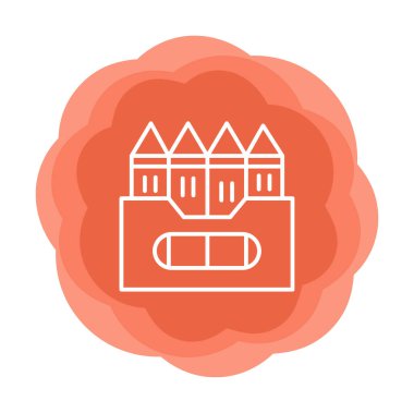 Basit Boya Simgesi, vektör illüstrasyonu