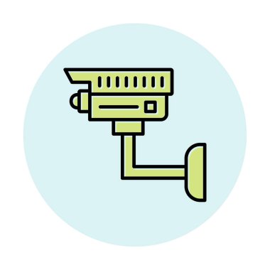 Basit bir CCTV kamera simgesi, vektör illüstrasyonu