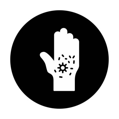 kirli el simgesi, vektör illüstrasyonu