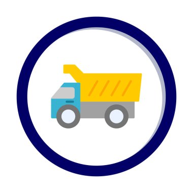 Vektör Tasarımı Çöp Kamyonu Simgesi Biçimi