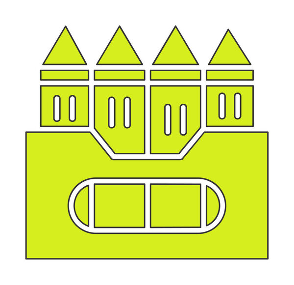 simple Crayon icon, vector illustration