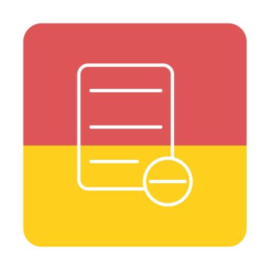 Substraction düz simge, vektör illüstrasyonu 