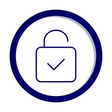 Beyaz arkaplanda asma kilit vektör çizimi