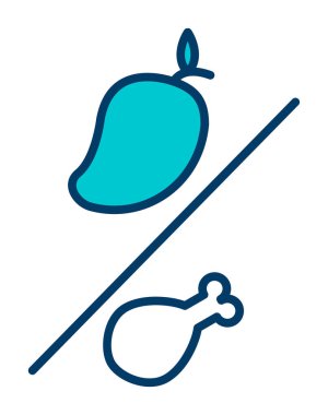 mango meyvesi veya tavuk budu ikonu