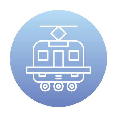 Tramvay simgesi. Moda Tramvay işareti logosu