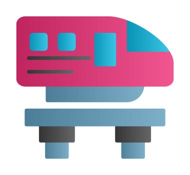 Monoray yaratıcı ikonu. Işınlama simgeleri koleksiyonu. İzole edilmiş Raylı İşareti 