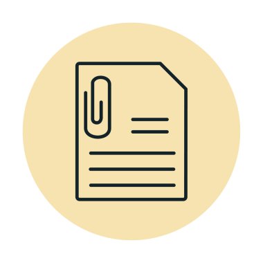 CV belgesi. Web simgesi basit illüstrasyon