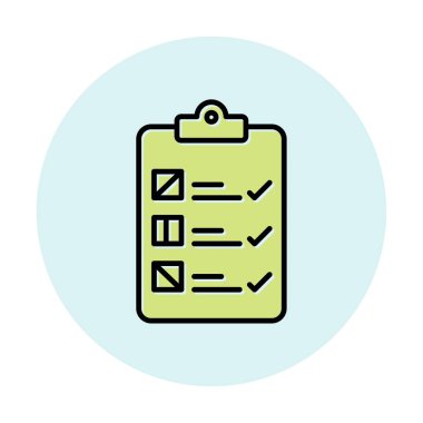 Kontrol listesi vektör simgesi modern basit vektör illüstrasyonu