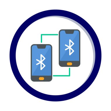 Bluetooth konsept vektör illüstrasyonuna bağlı telefonlar