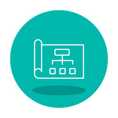 Haftalık İş Planlayıcı Web simgesi, vektör illüstrasyonu 