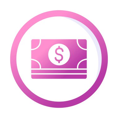 Basit ödeme finans simgesi, vektör illüstrasyonu