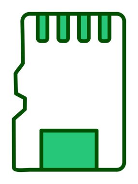SD kart simgesi vektör illüstrasyonu 