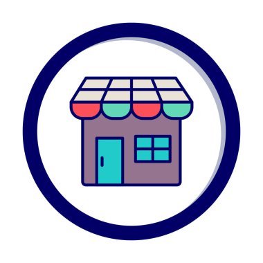 Dükkanı web simge vektör çizim