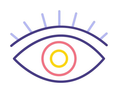 Göz simgesi, vektör illüstrasyon tasarımı 