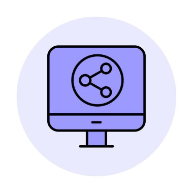 Basit Veri Paylaşımı simgesi, vektör illüstrasyonu