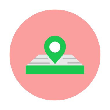 konum pin simgesi, vektör illüstrasyonu basit tasarım