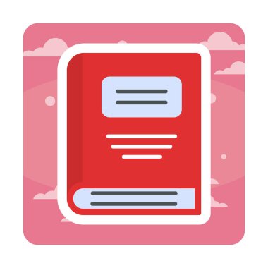 kitap simgesi, vektör illüstrasyonu basit tasarım