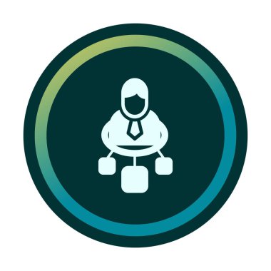 Takım Lideri Bağlantı web simgesi, vektör illüstrasyonu