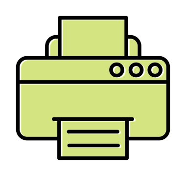 yazıcı simgesi web basit illüstrasyon