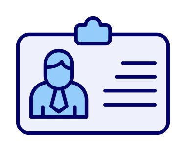 Ofis Giriş Kartı simgesinin vektör illüstrasyonu 