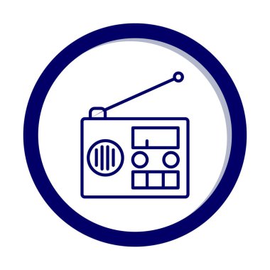  radyo simgesi vektör illüstrasyonu