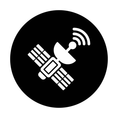 Uydu Simgesi, vektör illüstrasyonu