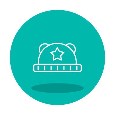 Bebek Şapka. Web simgesi basit illüstrasyon 