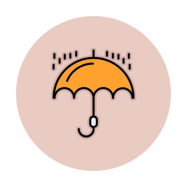 şemsiye simgesi vektör illüstrasyonu 