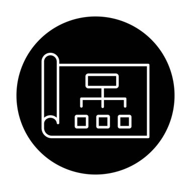 Haftalık İş Planlayıcı Web simgesi, vektör illüstrasyonu 