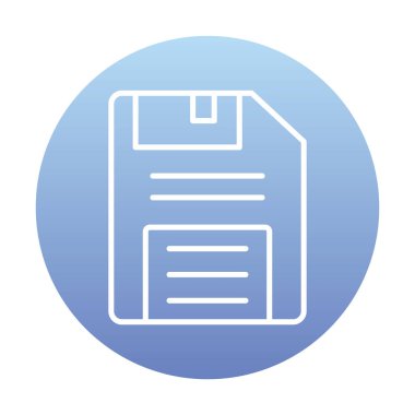 Basit Disket simgesi, vektör illüstrasyonu