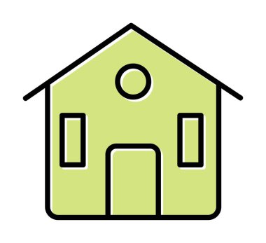 Ev. Web simgesi basit illüstrasyon