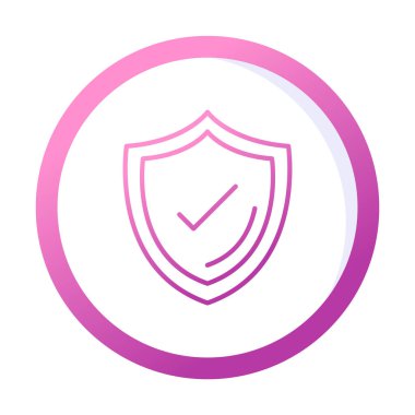 Güvenlik kalkanı simgesi koruma konsepti, vektör illüstrasyonu