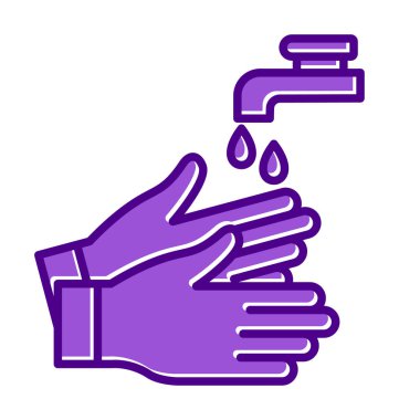 Elleri yıkama ikonu. özet çizimi