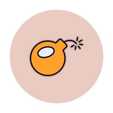 Bomba yassı ikon. vektör renk çizimi