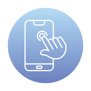 dokunmatik ekran simgesi, vektör illüstrasyonu 