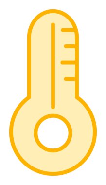 Düz termometre kutsal kişilerin resmi, vektör çizim