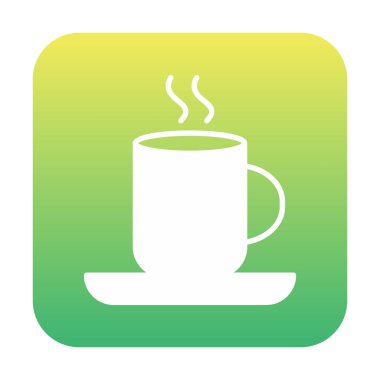 sıcak içecek web simgesi, basit vektör illüstrasyonu 