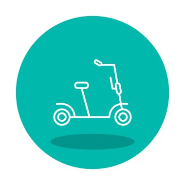 Scooter simgesi vektör illüstrasyonunu tekmele