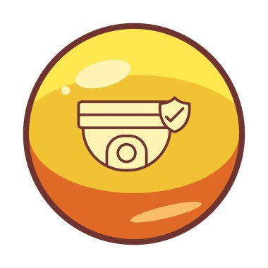 CCTV kamerası. Web simgesi basit illüstrasyon