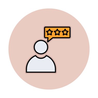 Müşteri İncelemesi, geribildirim ikonu vektör çizimi