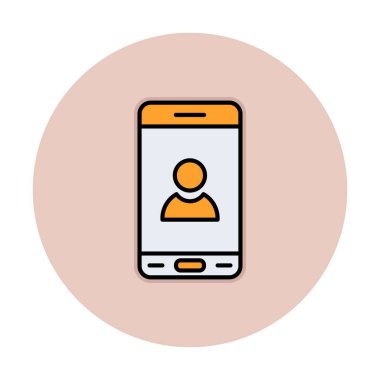 Mobil Kullanıcı simgesi vektör çizimi