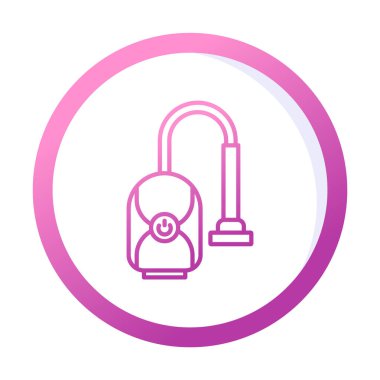 Elektrik süpürgesi ağ simgesi basit illüstrasyon