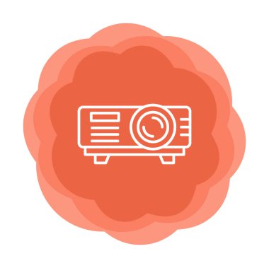 Projektör simgesi basit illüstrasyon vektörü