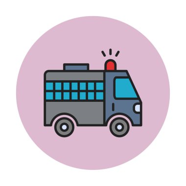 Van düz vektör simgesi